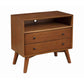 26’’ 2-Drawer Nightstand with Open Compartment Brown By Casagear Home BM222486