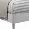 Mid Century Modern Wooden Queen Panel Bed with Round Legs, Gray