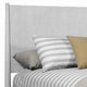 Mid Century Modern Wooden Queen Panel Bed with Round Legs, Gray