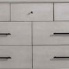 7 Drawer Mid Century Modern Wooden Dresser with Splayed Legs, Gray