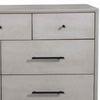 7 Drawer Mid Century Modern Wooden Dresser with Splayed Legs, Gray