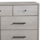 7 Drawer Mid Century Modern Wooden Dresser with Splayed Legs, Gray