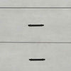 3 Drawer Mid Century Modern Wooden Chest with Splayed Legs, Small, Gray