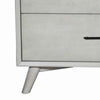 3 Drawer Mid Century Modern Wooden Chest with Splayed Legs, Small, Gray