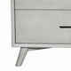 3 Drawer Mid Century Modern Wooden Chest with Splayed Legs, Small, Gray