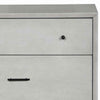 3 Drawer Mid Century Modern Wooden Chest with Splayed Legs, Small, Gray