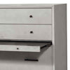 4 Drawer Mid Century Modern Wooden Chest with Pull Out Tray, Gray