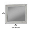 Mid Century Modern Rectangular Molded Mirror with Wooden Frame, Gray