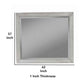 Mid Century Modern Rectangular Molded Mirror with Wooden Frame, Gray