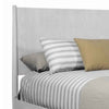 Mid Century Modern Wooden California King Bed with Round Legs, Gray
