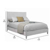 Mid Century Modern Wooden California King Bed with Round Legs, Gray
