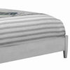 Mid Century Modern Wooden Standard King Bed with Round Legs, Gray