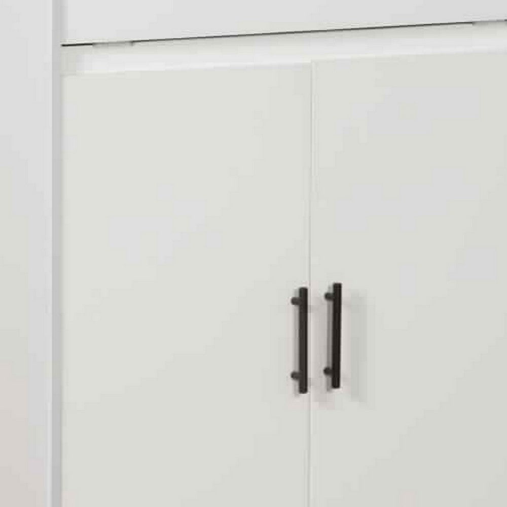 Drop Down Top 2 Door Bar Cabinet with Splayed Legs, White