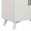 Drop Down Top 2 Door Bar Cabinet with Splayed Legs, White
