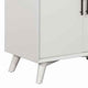 Drop Down Top 2 Door Bar Cabinet with Splayed Legs, White