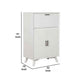 Drop Down Top 2 Door Bar Cabinet with Splayed Legs, White