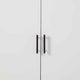 Transitional Style 2 Door Wooden Bar Cabinet with Splayed Legs, White