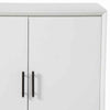 Transitional Style 2 Door Wooden Bar Cabinet with Splayed Legs, White