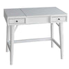 2 Drawer Vanity Desk with Flip Top Mirror and Storage Compartment, White
