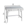 2 Drawer Vanity Desk with Flip Top Mirror and Storage Compartment, White