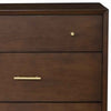 3 Drawer Mid Century Modern Wooden Chest with Splayed Legs, Small, Brown