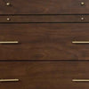 4 Drawer Mid Century Modern Wooden Chest with Pull Out Tray Brown By Casagear Home BM222503