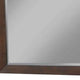 Mid Century Modern Rectangular Molded Mirror with Wooden Frame, Brown