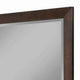 Mid Century Modern Rectangular Molded Mirror with Wooden Frame, Brown