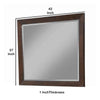Mid Century Modern Rectangular Molded Mirror with Wooden Frame, Brown
