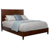 Mid Century Modern Wooden Standard King Bed with Round Legs Brown By Casagear Home BM222506