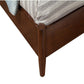 Mid Century Modern Wooden Standard King Bed with Round Legs Brown By Casagear Home BM222506