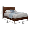 Mid Century Modern Wooden Standard King Bed with Round Legs Brown By Casagear Home BM222506