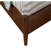 Mid Century Modern Wooden Full Size Bed with Round Legs, Brown