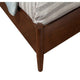 Mid Century Modern Wooden Full Size Bed with Round Legs, Brown