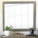 Wood Square Mirror | Molded Details | Dual Texture | Gray