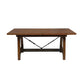 Wooden Dining Table with Extendable Leaf and Block Legs Brown By Casagear Home BM222716