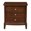 Wooden Nightstand with 3 Spacious Drawers and Knobs Brown By Casagear Home BM222724