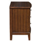 Wooden Nightstand with 3 Spacious Drawers and Knobs Brown By Casagear Home BM222724