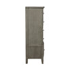 Wooden Chest with Natural Grain Texture Finish and 5 Drawers Gray By Casagear Home BM222729