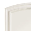 Wooden Mirror with Raised Edges and Curved Top, White