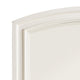 Wooden Mirror with Raised Edges and Curved Top, White