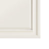 Wooden Mirror with Raised Edges and Curved Top, White