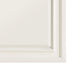 Wooden Mirror with Raised Edges and Curved Top, White