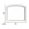 Wooden Mirror with Raised Edges and Curved Top, White