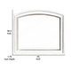 Wooden Mirror with Raised Edges and Curved Top, White