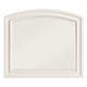 Wooden Mirror with Raised Edges and Curved Top, White