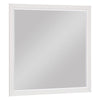 Transitional Style Square Wooden Frame Mirror White By Casagear Home BM222740