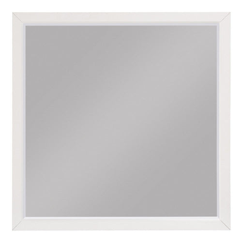 Transitional Wood Frame Mirror | Square | White