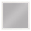 Transitional Style Square Wooden Frame Mirror, White By Casagear Home