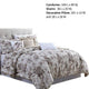 Lyon 6 Piece Floral King Comforter Set with Shirring The Urban Port Beige and Brown By Casagear Home BM222809